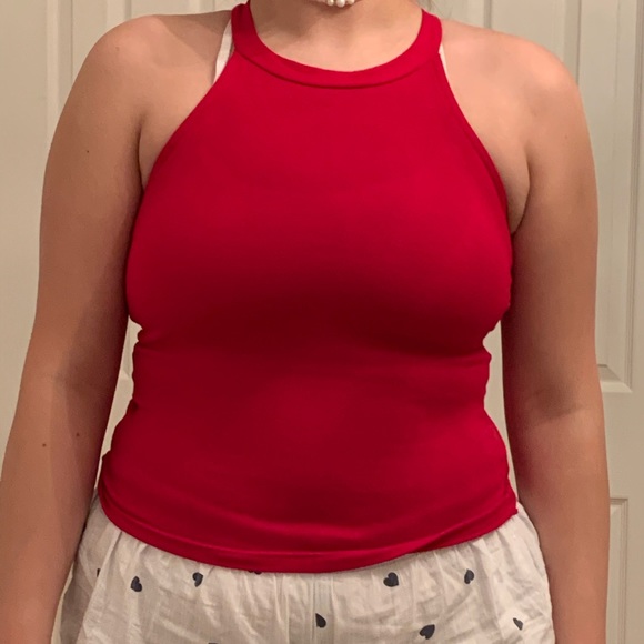 Red halter top - Picture 1 of 4